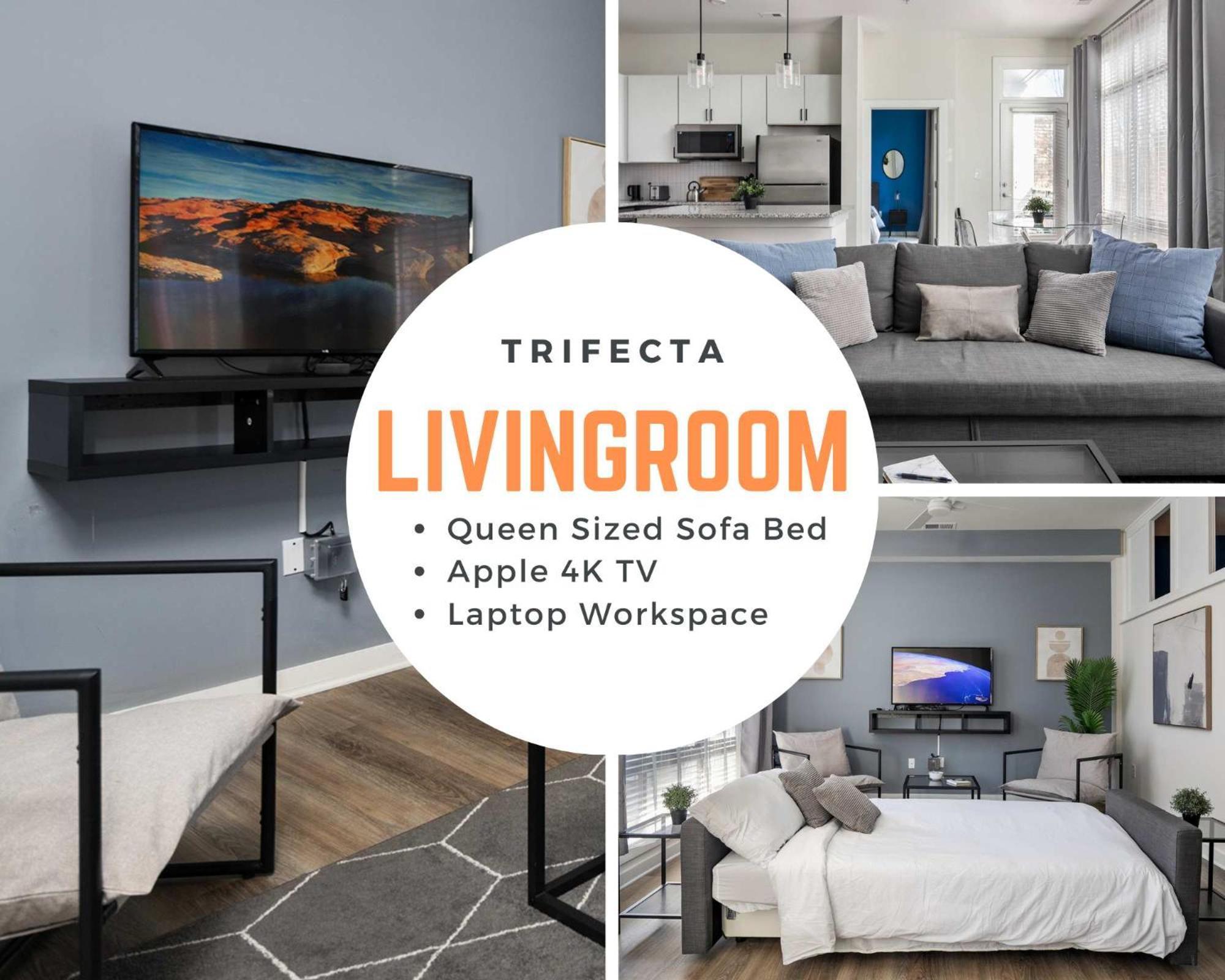 Apartment Modern Uptown 2br Free Parking & Private Balcony